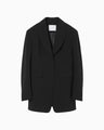 Acetate Polyester Suit Jacket - black