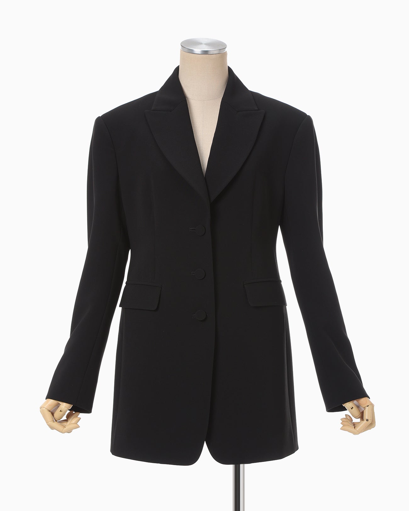 Acetate Polyester Suit Jacket - black - Mame Kurogouchi