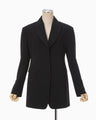 Acetate Polyester Suit Jacket - black