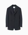 Acetate Polyester Suit Jacket - navy