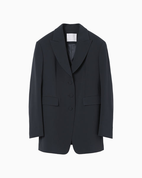 Acetate Polyester Suit Jacket - navy