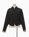 Synthetic Leather Fancy Ftitch Jacket - black × black