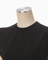 Cotton Jersey Puff Sleeve Dress - black