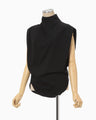 Cotton Jersey Asymmetry Top - black