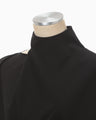 Cotton Jersey Asymmetry Top - black