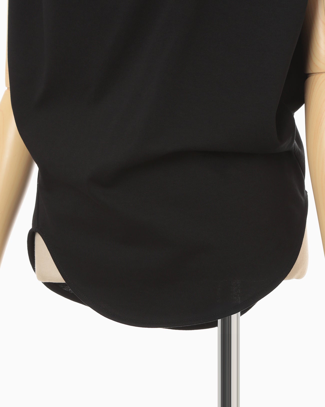 Cotton Jersey Asymmetry Top - black