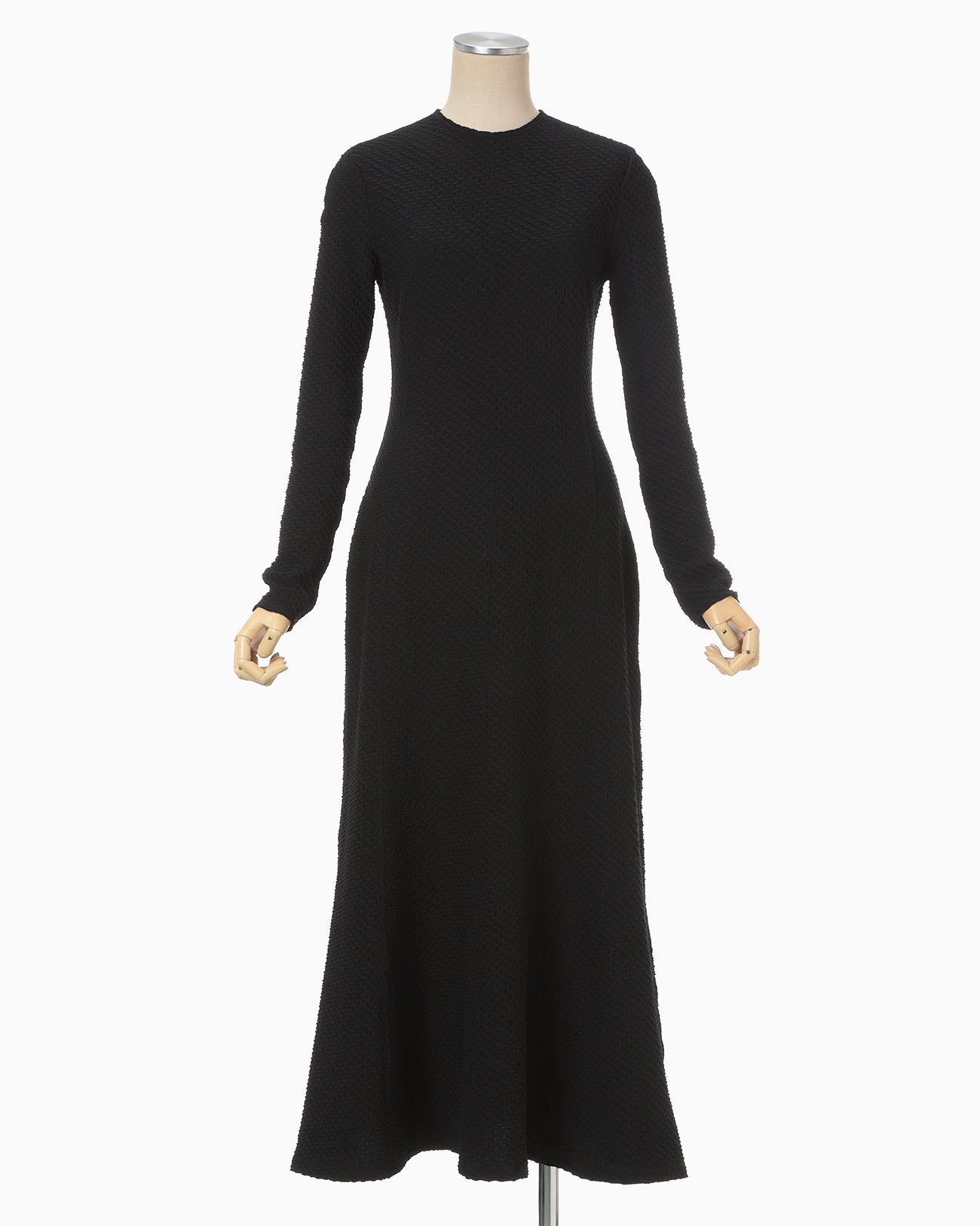 ＊しず＊　0628 Shirring Jersey Jacquard Dress - black - Mame Kurogouchi