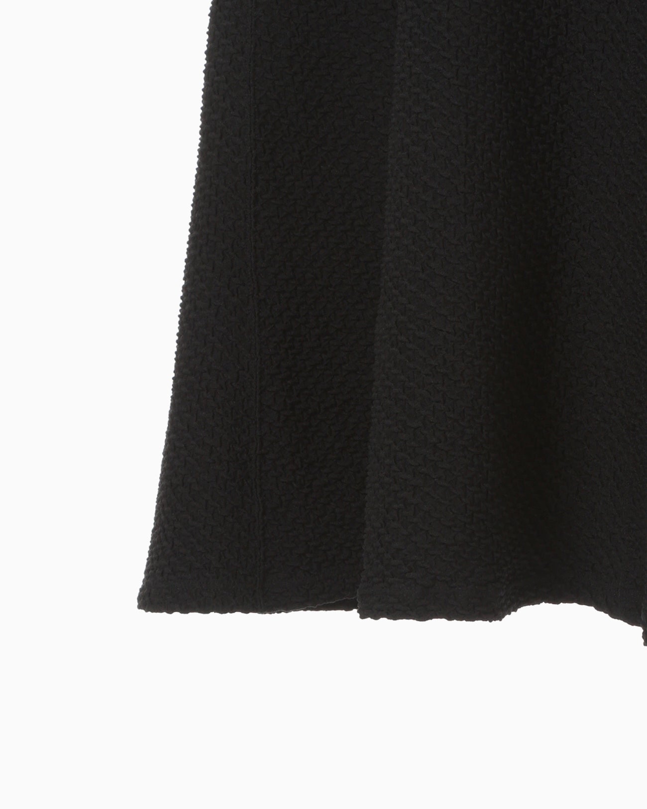 Shirring Jersey Jacquard Dress - black