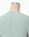 Shirring Jersey Jacquard Dress - light blue
