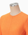 Shirring Jersey Jacquard Dress - orange