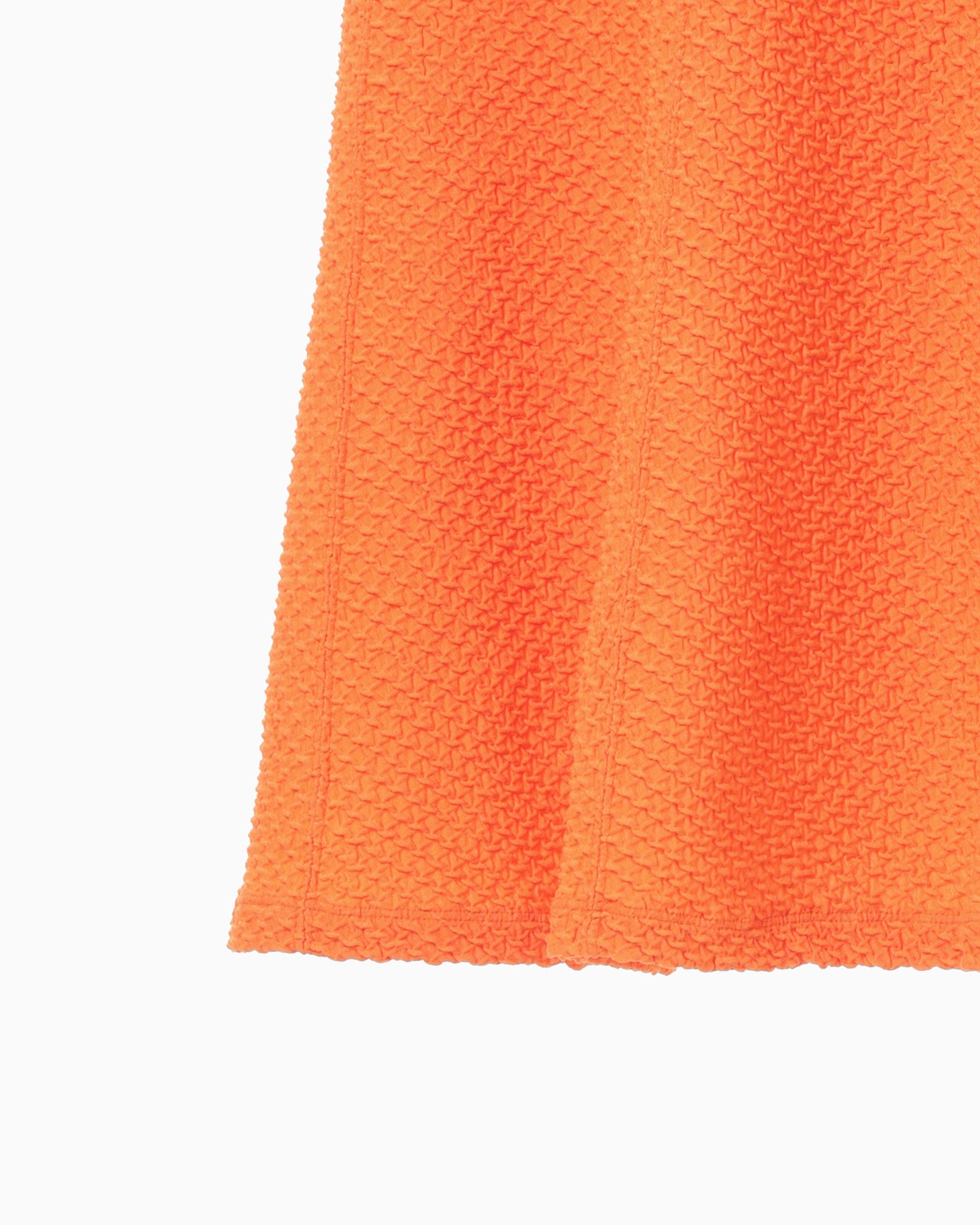 Shirring Jersey Jacquard Dress - orange