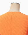 Shirring Jersey Jacquard Dress - orange