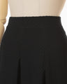 Shirring Jersey Jacquard Flare Skirt - black