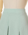 Shirring Jersey Jacquard Flare Skirt - light blue