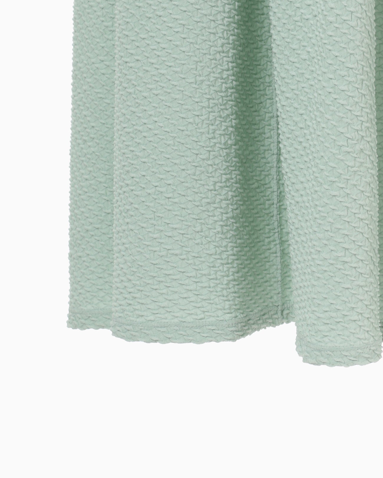 Shirring Jersey Jacquard Flare Skirt - light blue