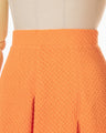 Shirring Jersey Jacquard Flare Skirt - orange