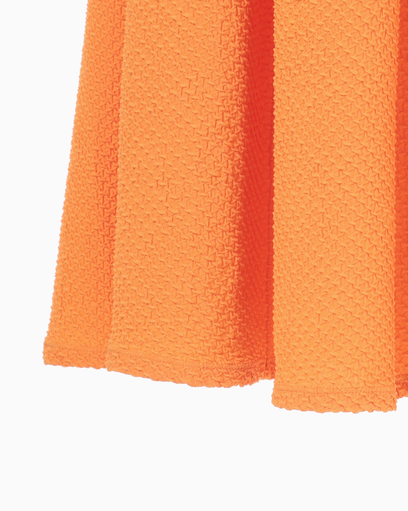 Shirring Jersey Jacquard Flare Skirt - orange