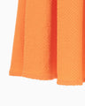 Shirring Jersey Jacquard Flare Skirt - orange