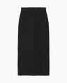 Shirring Jersey Jacquard Pencil Skirt - black