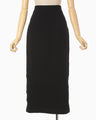 Shirring Jersey Jacquard Pencil Skirt - black