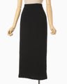 Shirring Jersey Jacquard Pencil Skirt - black