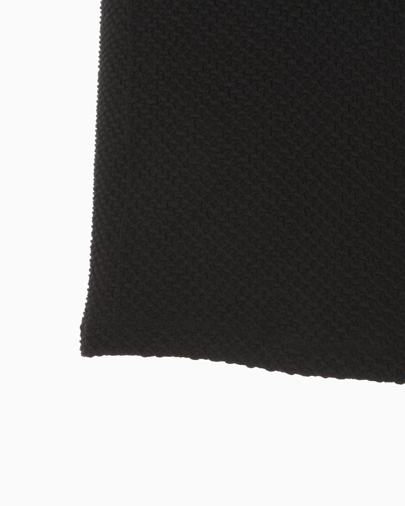 Shirring Jersey Jacquard Pencil Skirt - black