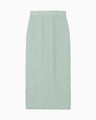 Shirring Jersey Jacquard Pencil Skirt - light blue