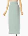 Shirring Jersey Jacquard Pencil Skirt - light blue