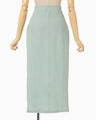 Shirring Jersey Jacquard Pencil Skirt - light blue