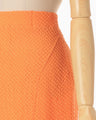 Shirring Jersey Jacquard Pencil Skirt - orange