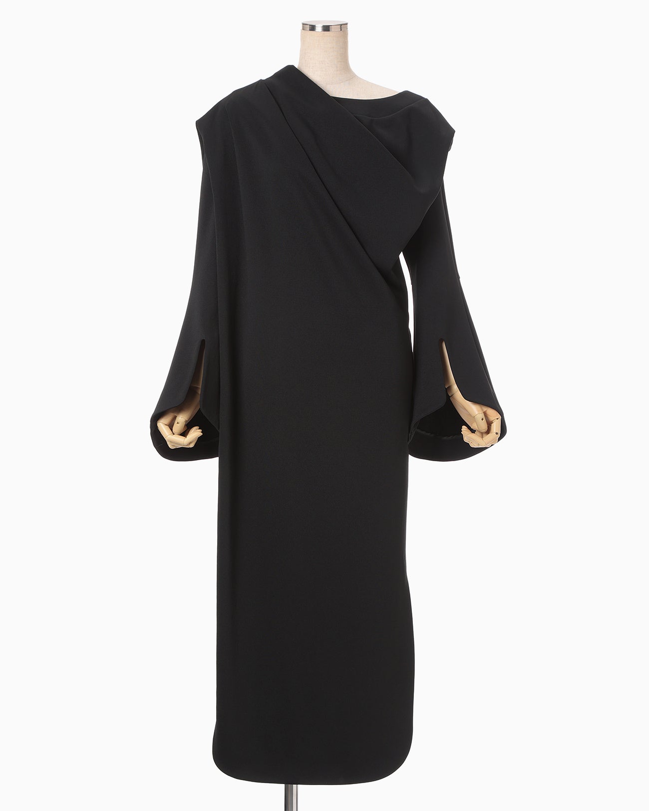 Double Jersey Asymmetric Dress - black