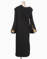 Double Jersey Asymmetric Dress - black