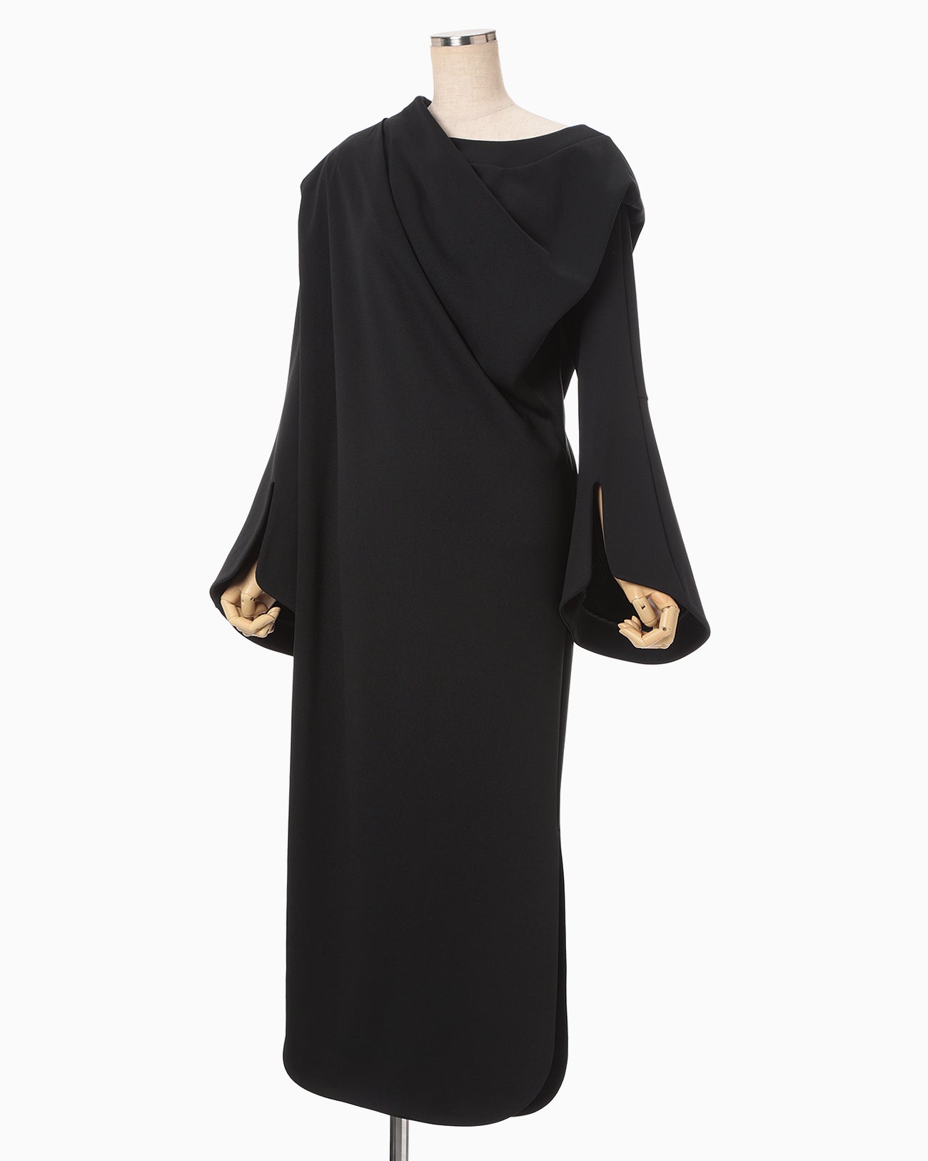 Double Jersey Asymmetric Dress - black