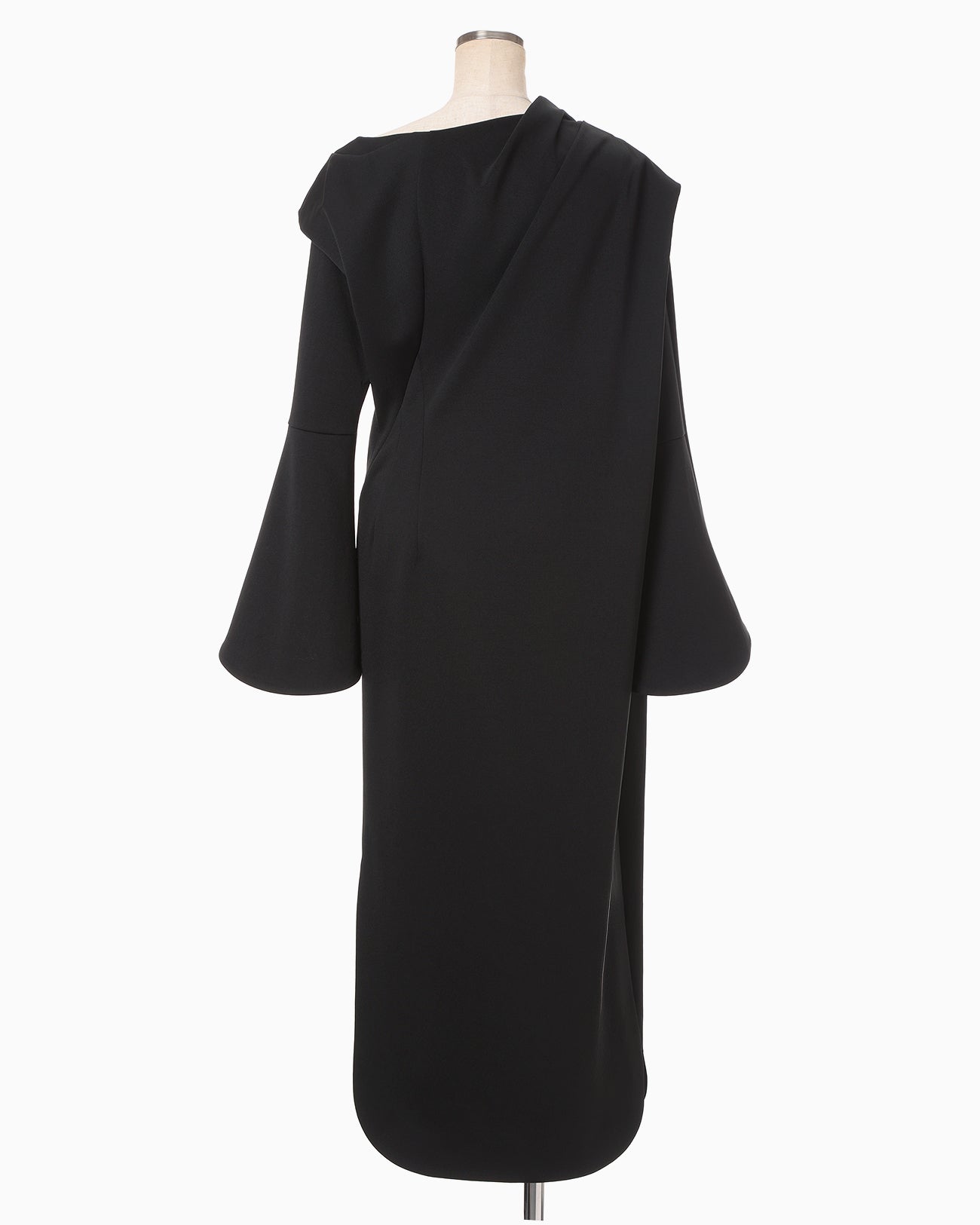 Double Jersey Asymmetric Dress - black