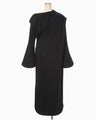 Double Jersey Asymmetric Dress - black
