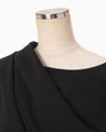 Double Jersey Asymmetric Dress - black