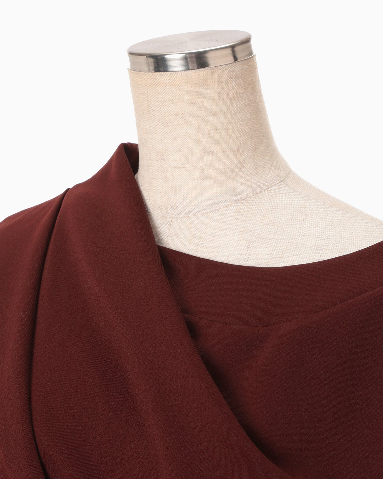 Double Jersey Asymmetric Dress - bordeaux