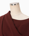 Double Jersey Asymmetric Dress - bordeaux