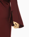Double Jersey Asymmetric Dress - bordeaux