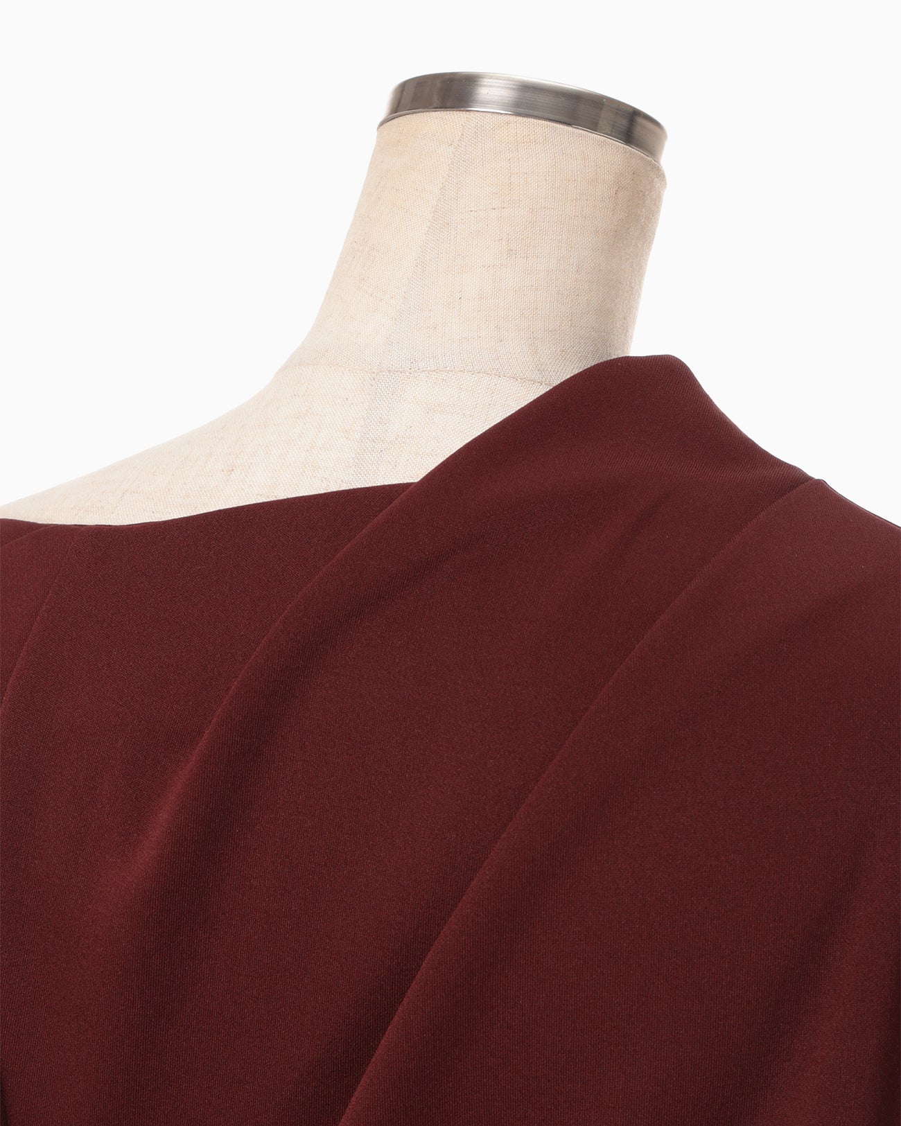Double Jersey Asymmetric Dress - bordeaux