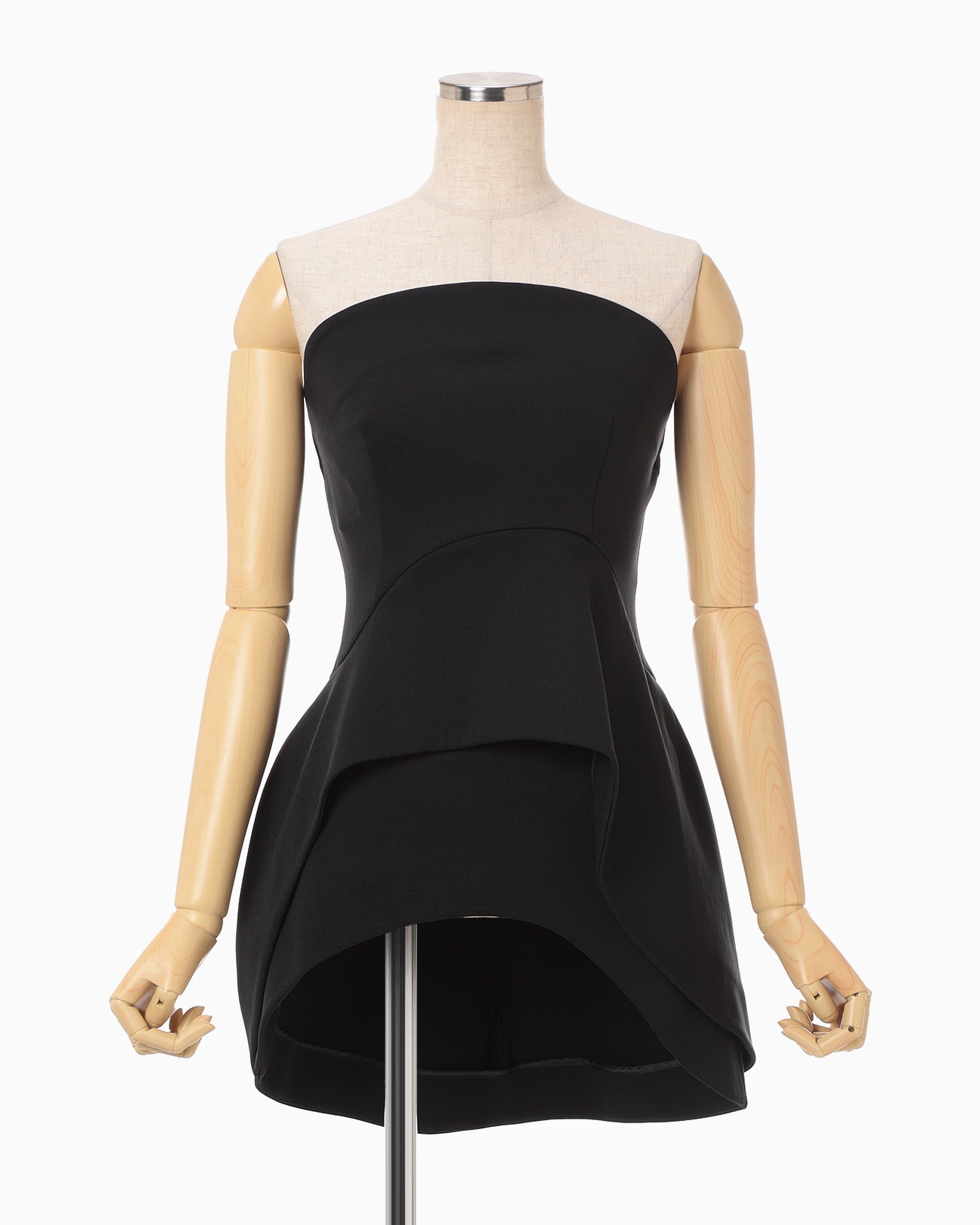 Double Jersey Asymmetric Bustier - black - Mame Kurogouchi