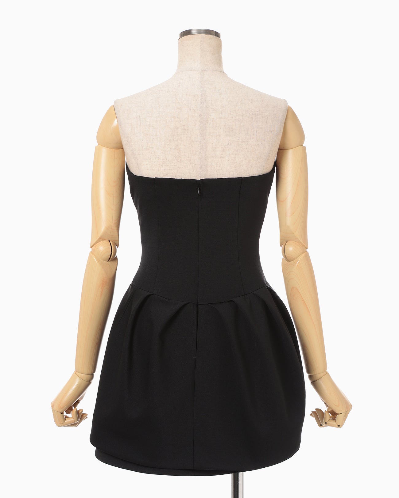 Double Jersey Asymmetric Bustier - black