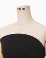 Double Jersey Asymmetric Bustier - black