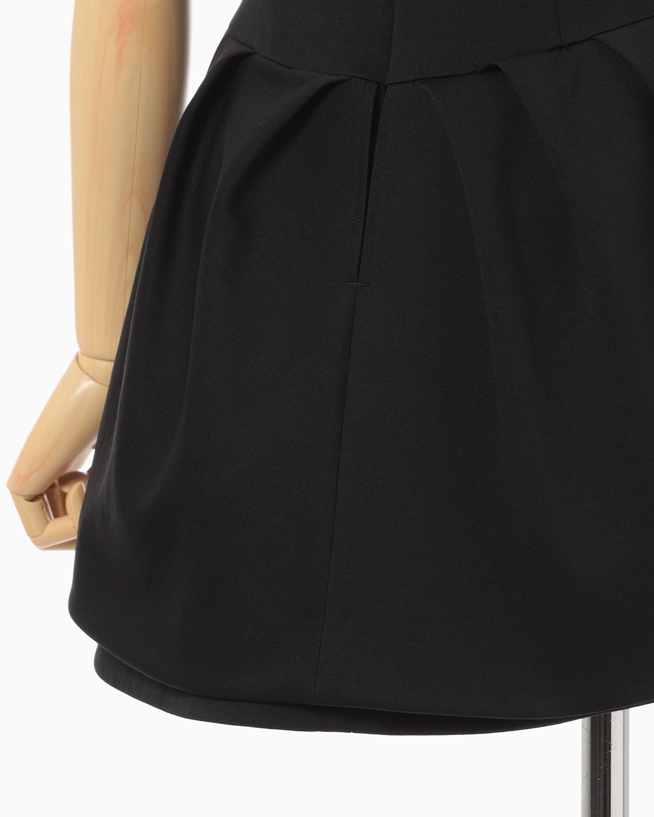 Double Jersey Asymmetric Bustier - black