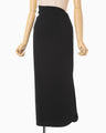 Double Jersey Asymmetric Skirt - black