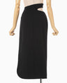 Double Jersey Asymmetric Skirt - black