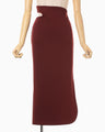 Double Jersey Asymmetric Skirt - bordeaux