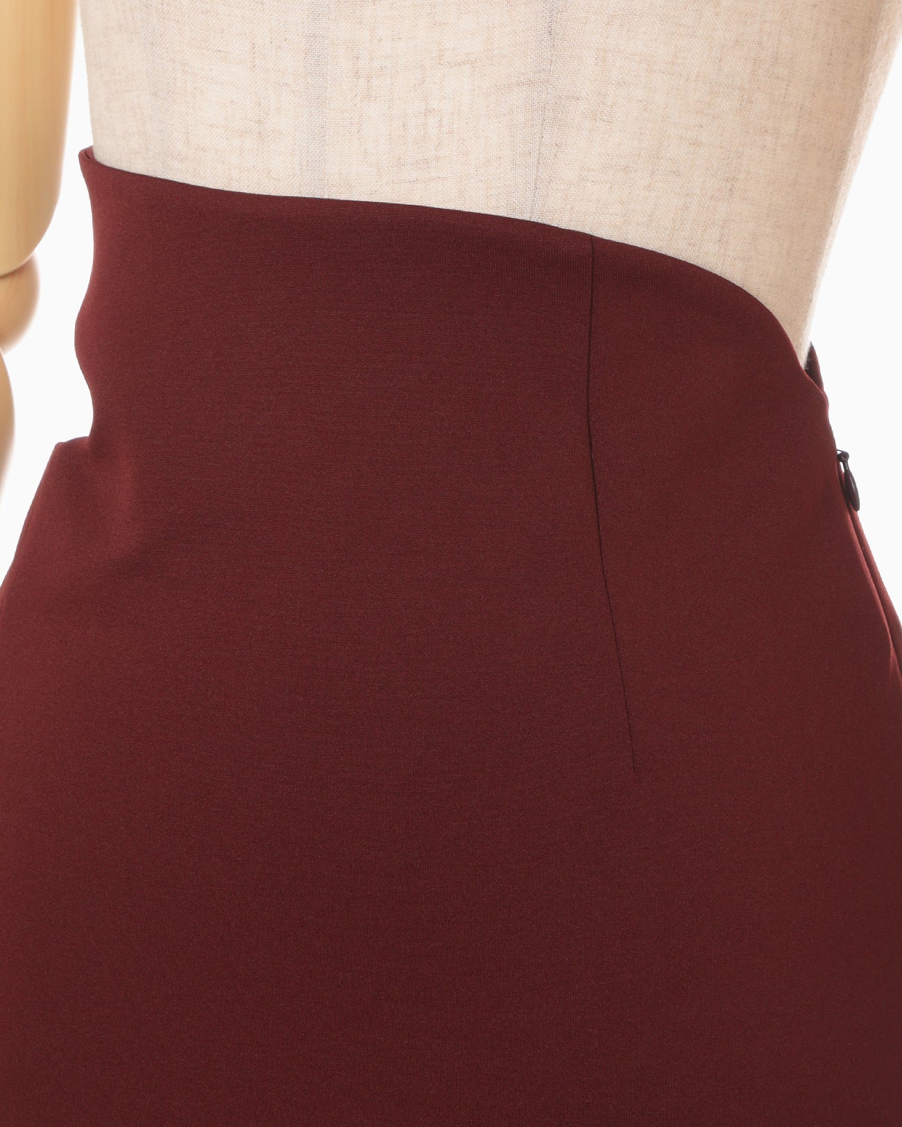 Double Jersey Asymmetric Skirt - bordeaux