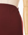 Double Jersey Asymmetric Skirt - bordeaux