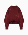Floral Motif Embroidered Sweatshirts - bordeaux